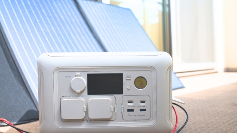 ソーラパネルとポータブル電源